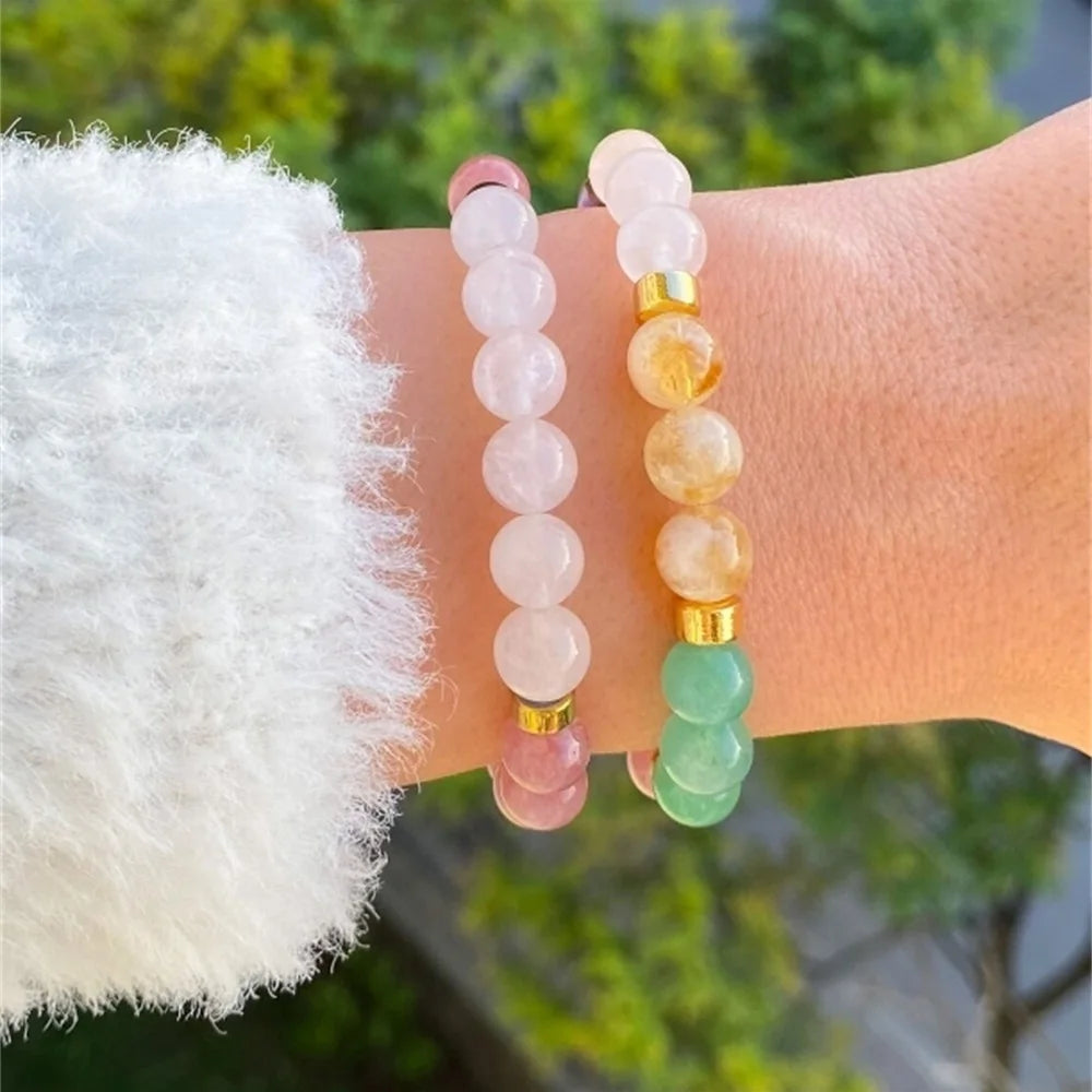 good luck bracelets for women real natural stone Citrine tiger eyes amethyst girlfriend mom gift original jewelry luxury