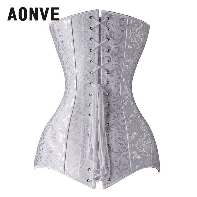 Long Corset Women Steampunk Corset Waist Trainer Punk Goth Korsett Bodice Lingerie Modeling Strap Steel Boned Belt Corsets