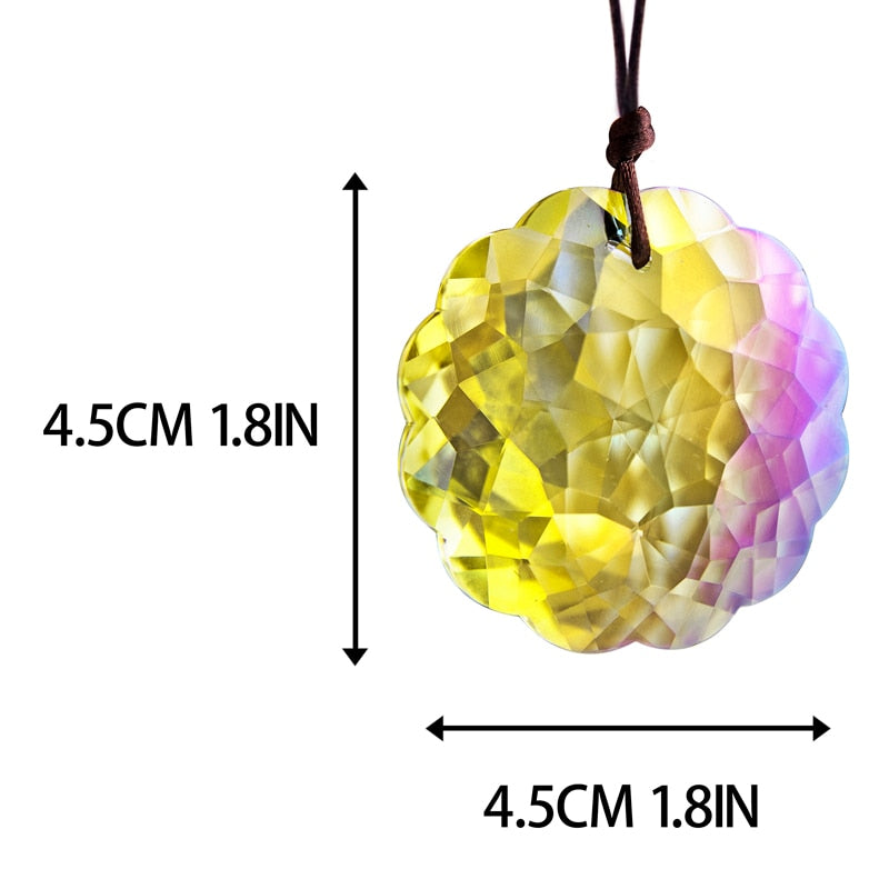 H&D 5 Colors Window Hanging Crystal Mandala Prism Suncatcher Rainbow Maker Chandelier Parts DIY Home Wedding Decorations Gift