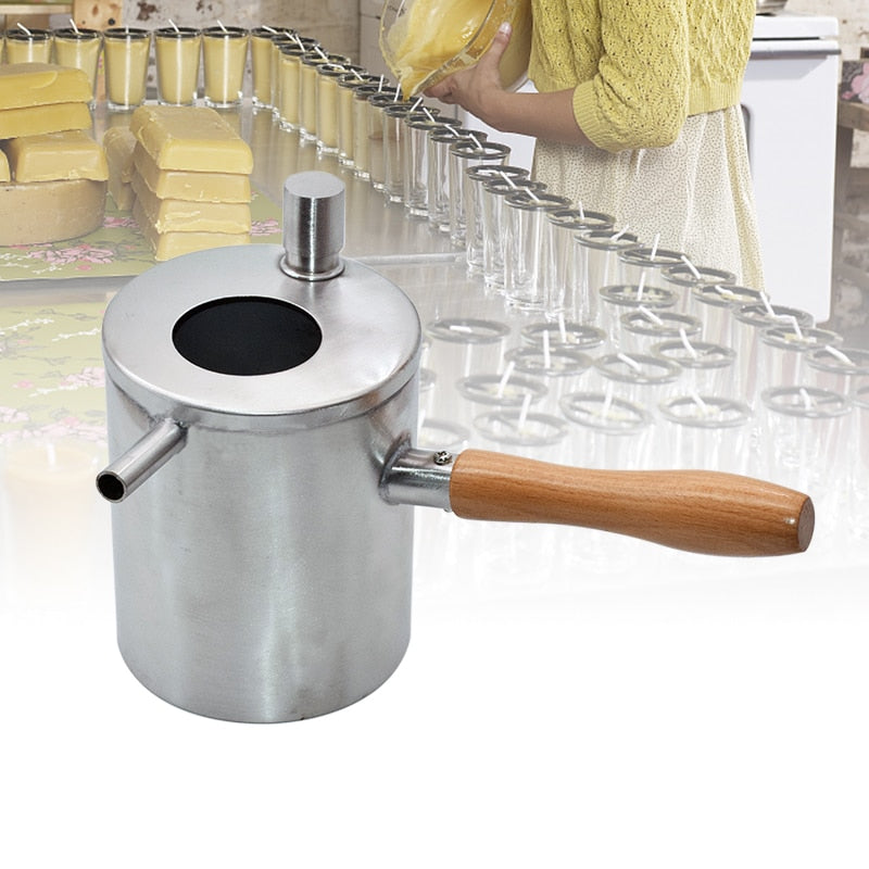Portable Stainless Steel Beeswax Melting Pot Melting Pot Candle Making Pouring Pot Wax Melter Pot Beekeeping Tools Bee Equipment