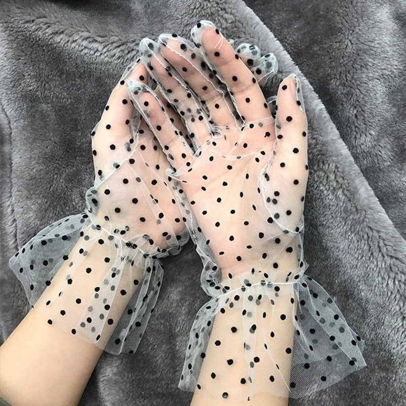 Transparent Mesh Tulle Glove Spring and Summer Accessory