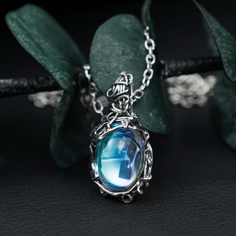 Water Crystal Gemstone Pendant Necklace Gems