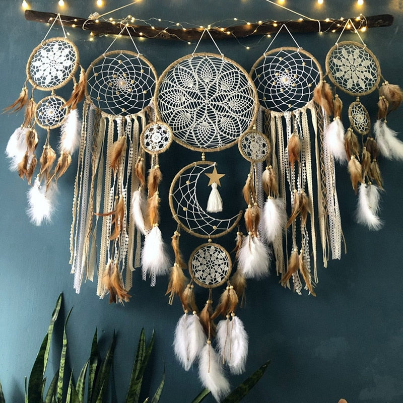5pcs/set Dream Catchers Boho Home Decor Macrame Dream Catchers