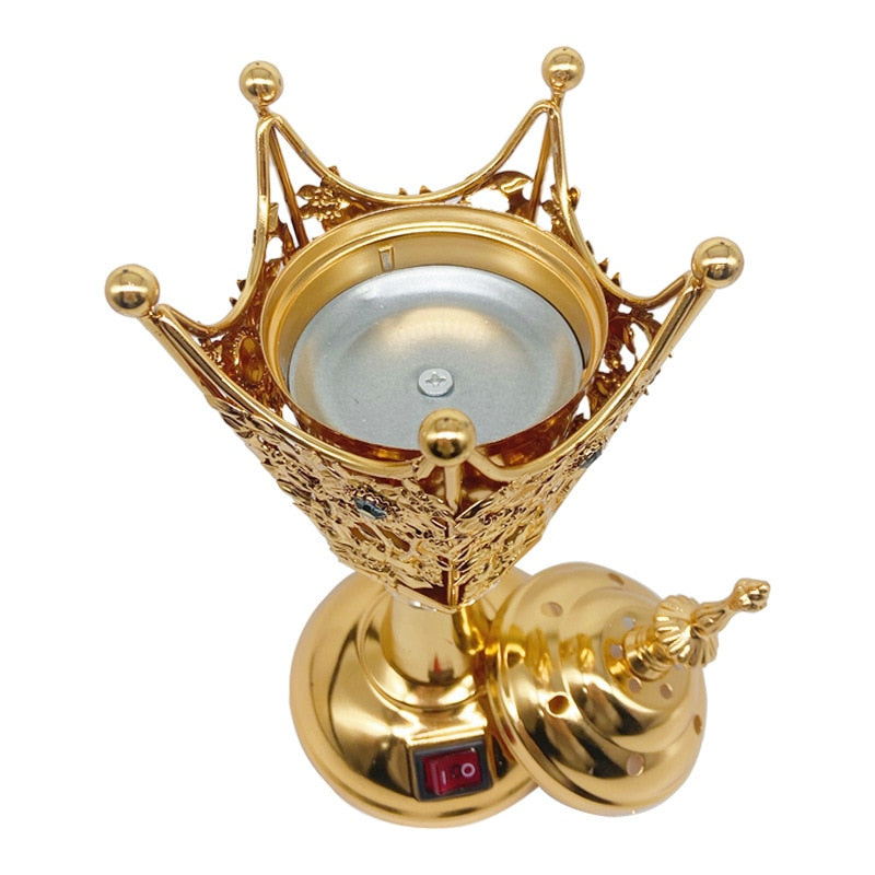 Beautifully designed and decorated Arab Electric Incense Burner Sandalwood Metal Plug-in Electric Incense Burner