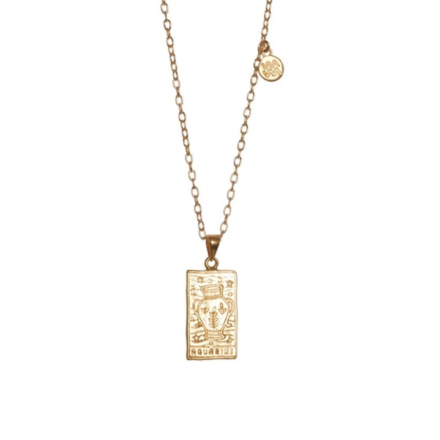 Zodiac Tarot Gold Necklace