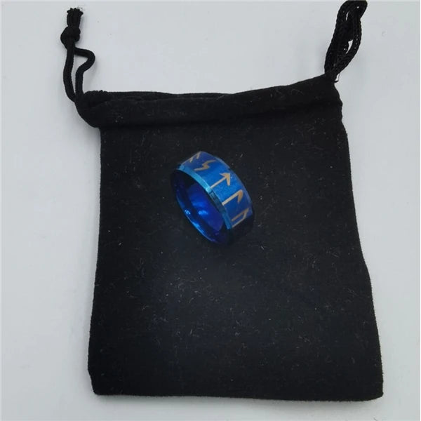 Stainless Steel Men's Viking Rune Ring with Elder Futhark Nordic Rune Rings Mythology Viking Jewelry Rings For Women Dropshippin