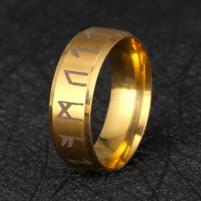 Stainless Steel Men's Viking Rune Ring with Elder Futhark Nordic Rune Rings Mythology Viking Jewelry Rings For Women Dropshippin
