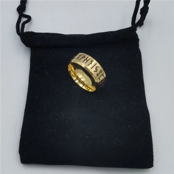 Stainless Steel Men's Viking Rune Ring with Elder Futhark Nordic Rune Rings Mythology Viking Jewelry Rings For Women Dropshippin