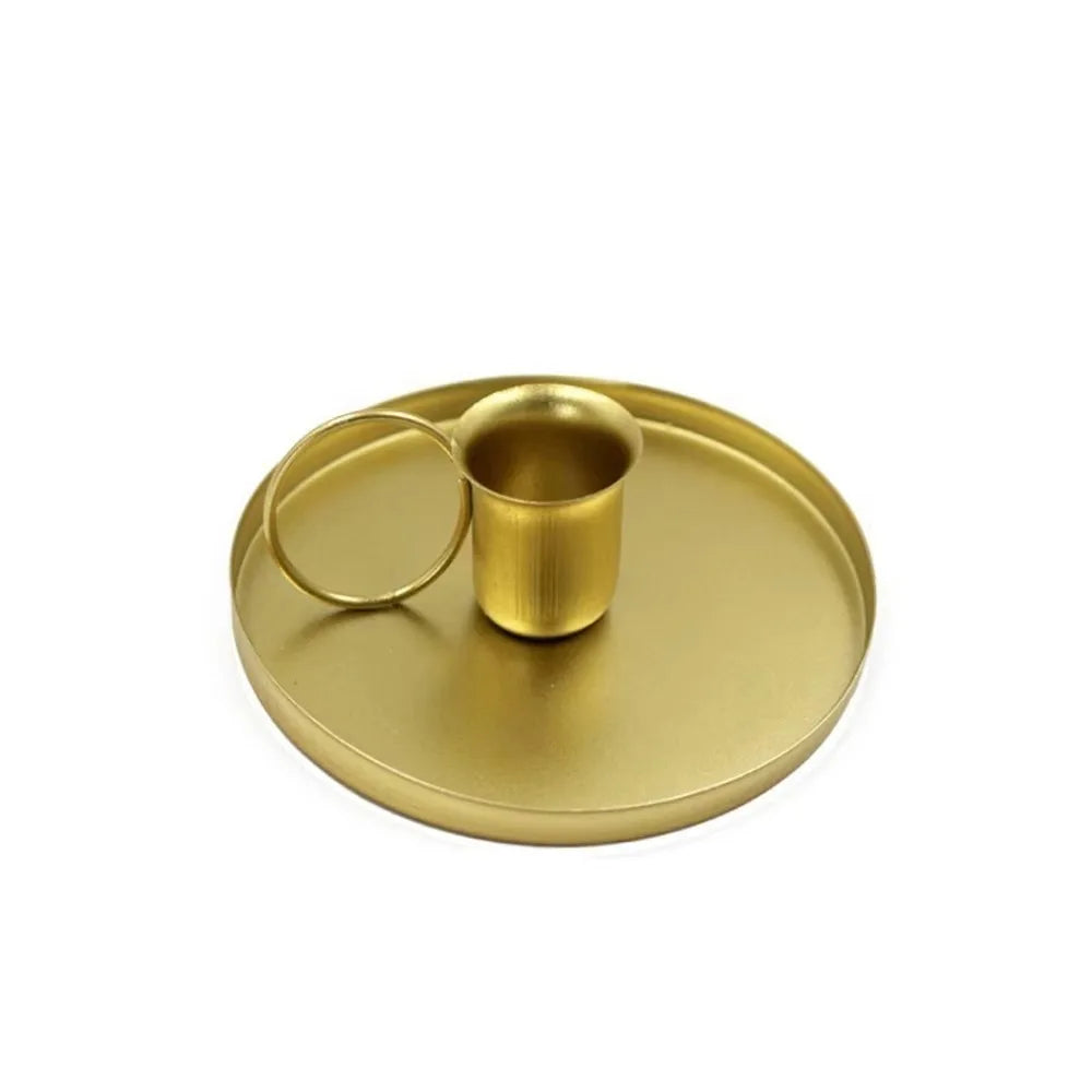 Retro Candle Holder Metal with Handle