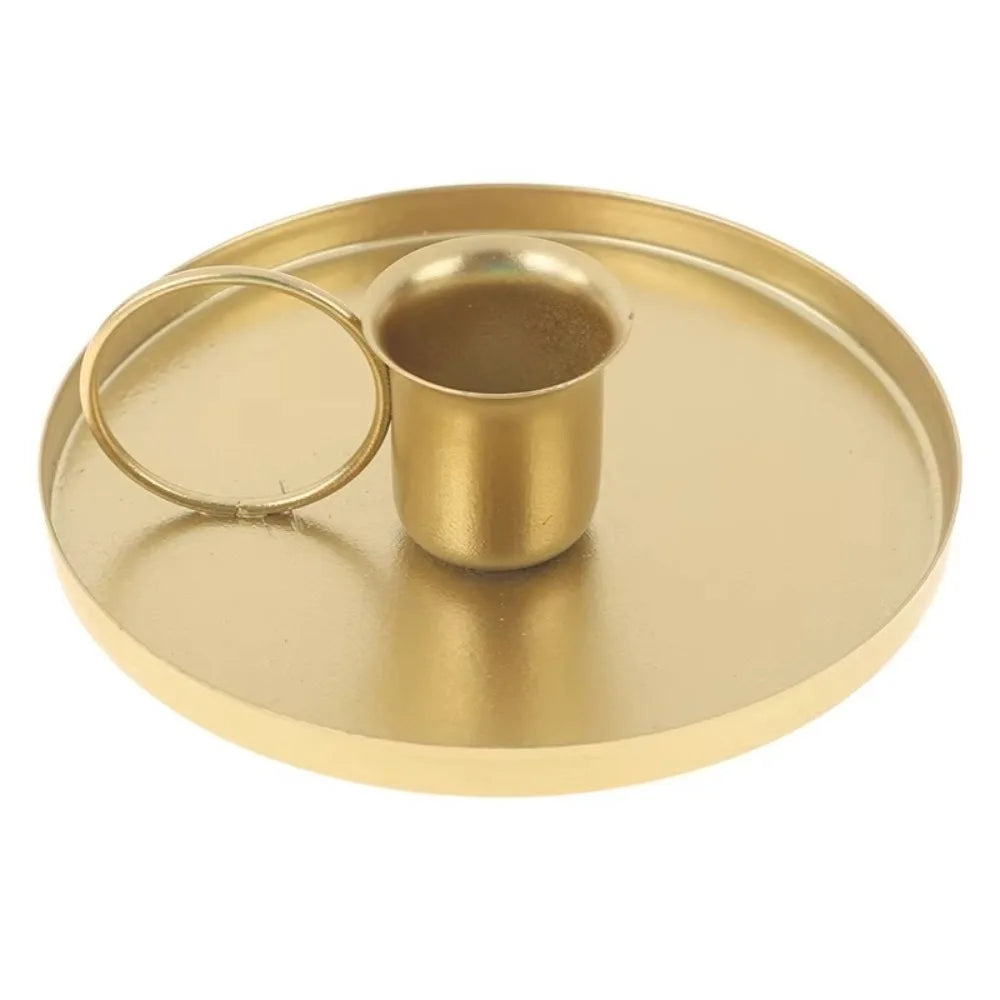 Retro Candle Holder Metal with Handle