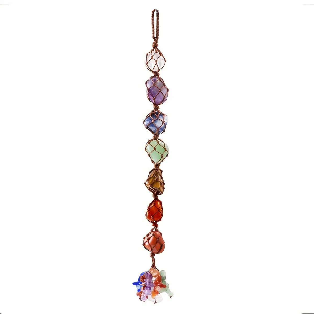Handmade Healing Crystal Window Car Charm 7 Chakras Home Decoration Accessories Chakra Balancing Reiki Yoga Meditation Car Decor