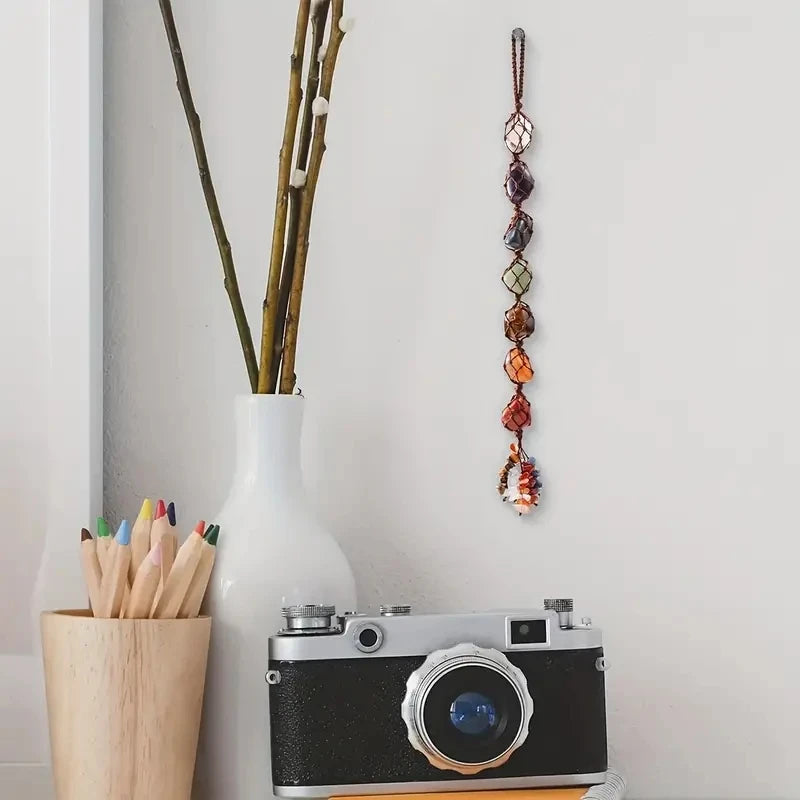 Handmade Healing Crystal Window Car Charm 7 Chakras Home Decoration Accessories Chakra Balancing Reiki Yoga Meditation Car Decor