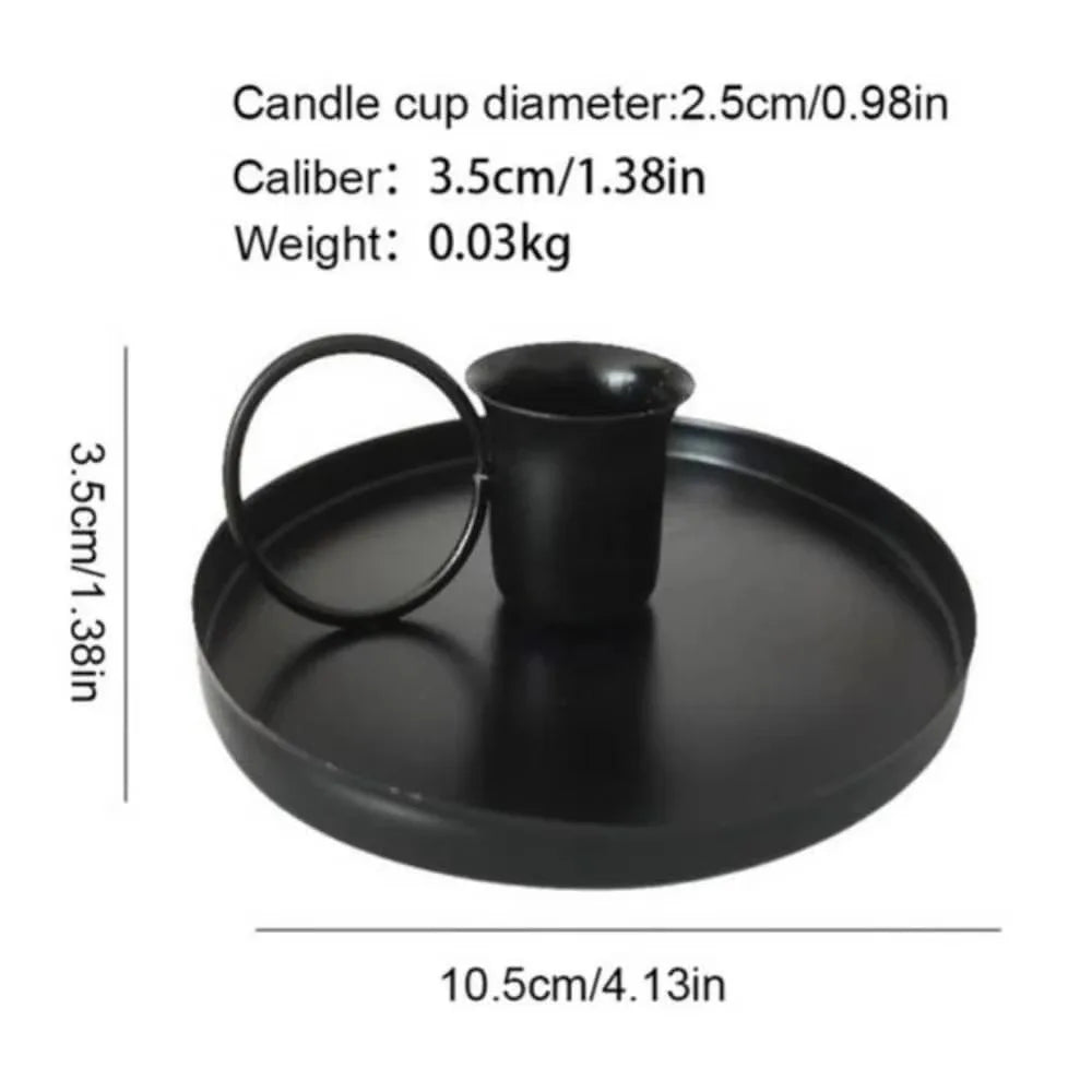 Retro Candle Holder Metal with Handle