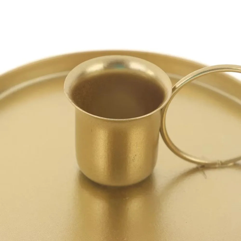 Retro Candle Holder Metal with Handle