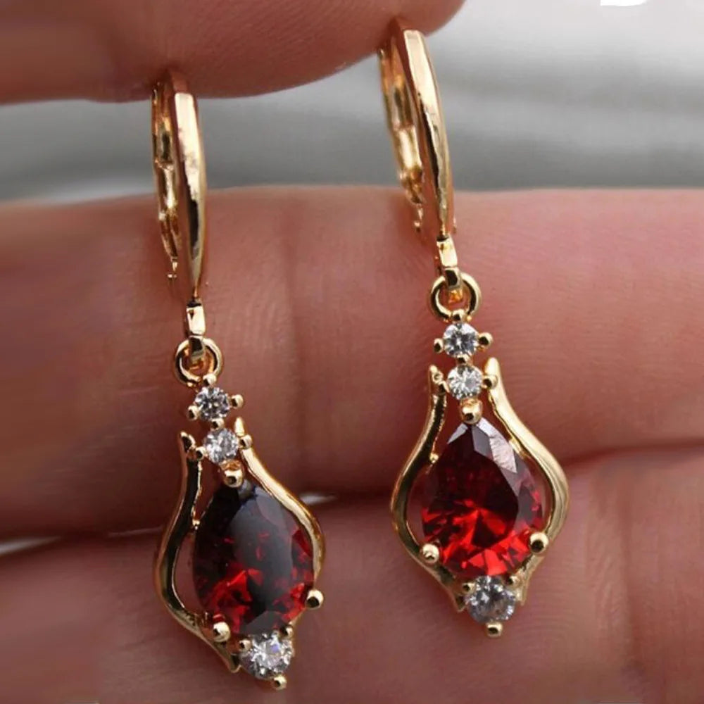 Stunning Multicolor Zircon Teardrop Earrings for Women - Fine Jewelry for Any Occasion