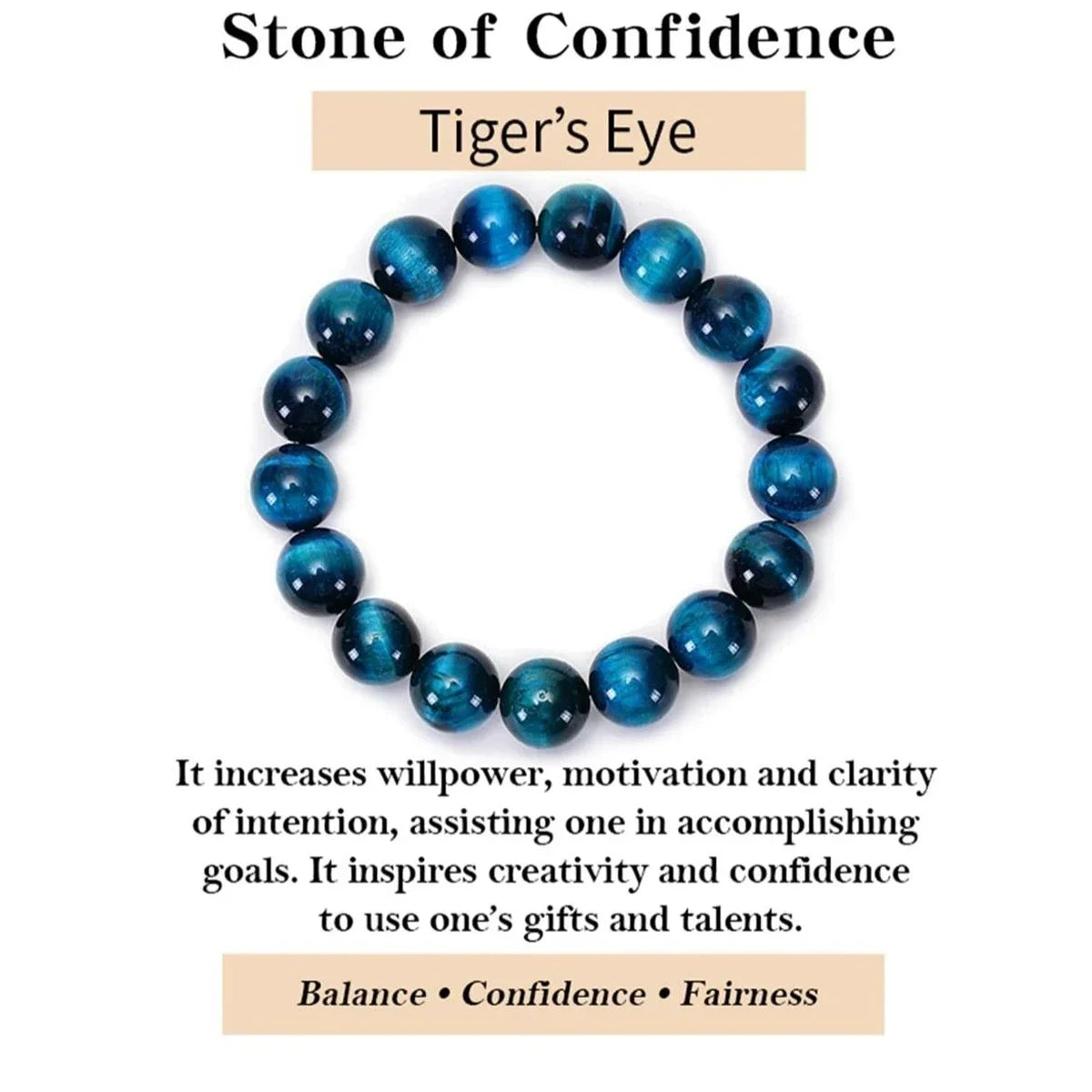 1 Minimalist bracelet made of 6/8/10mm blue tiger's eye stone beads, natural stone round bead bracelet