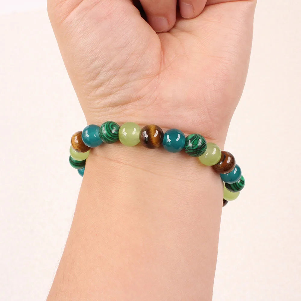 rich money bracelet women tiki Bohemian Natural stone Tiger eye stone bangles trendy Holiday Teacher's Day ladies jewellery