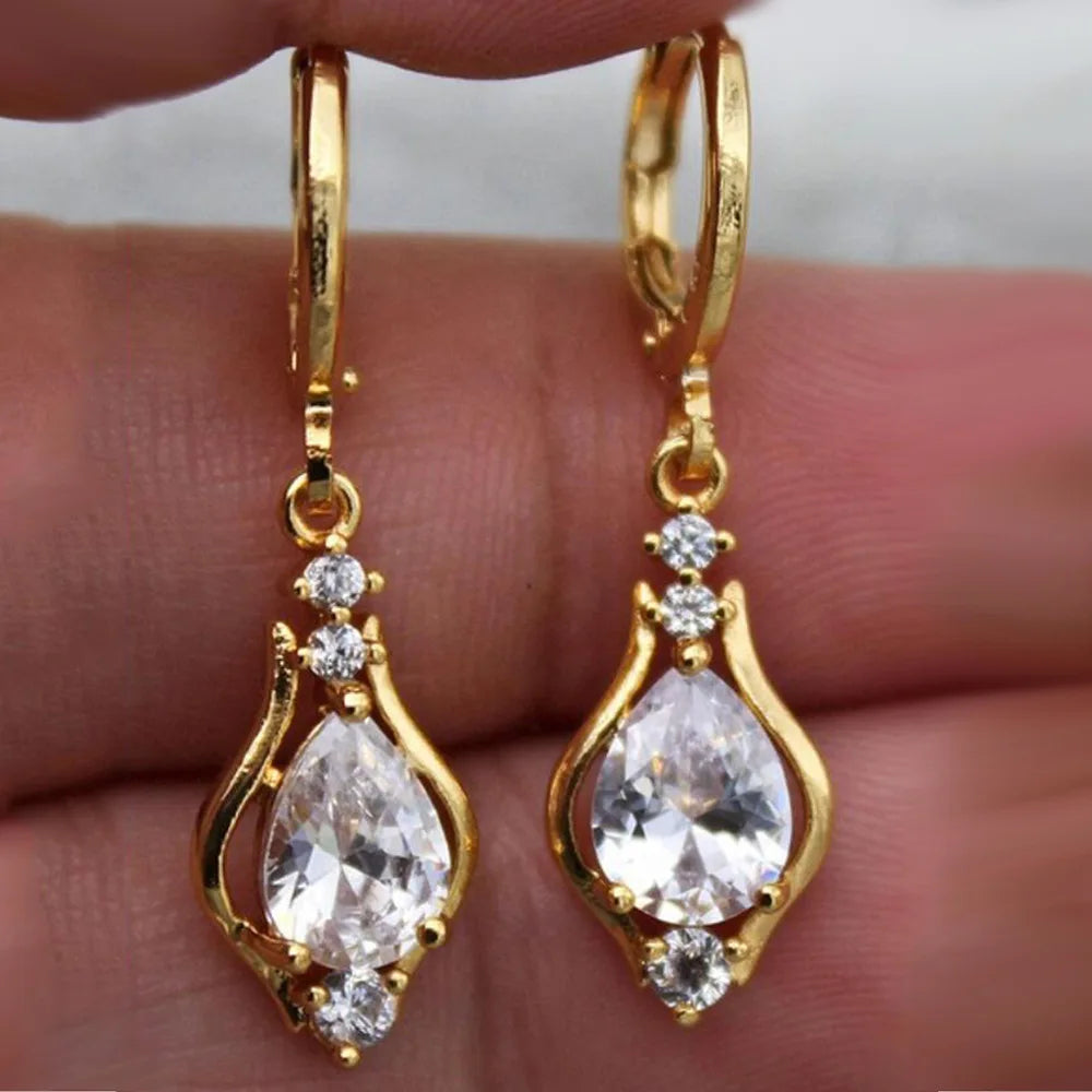 Stunning Multicolor Zircon Teardrop Earrings for Women - Fine Jewelry for Any Occasion