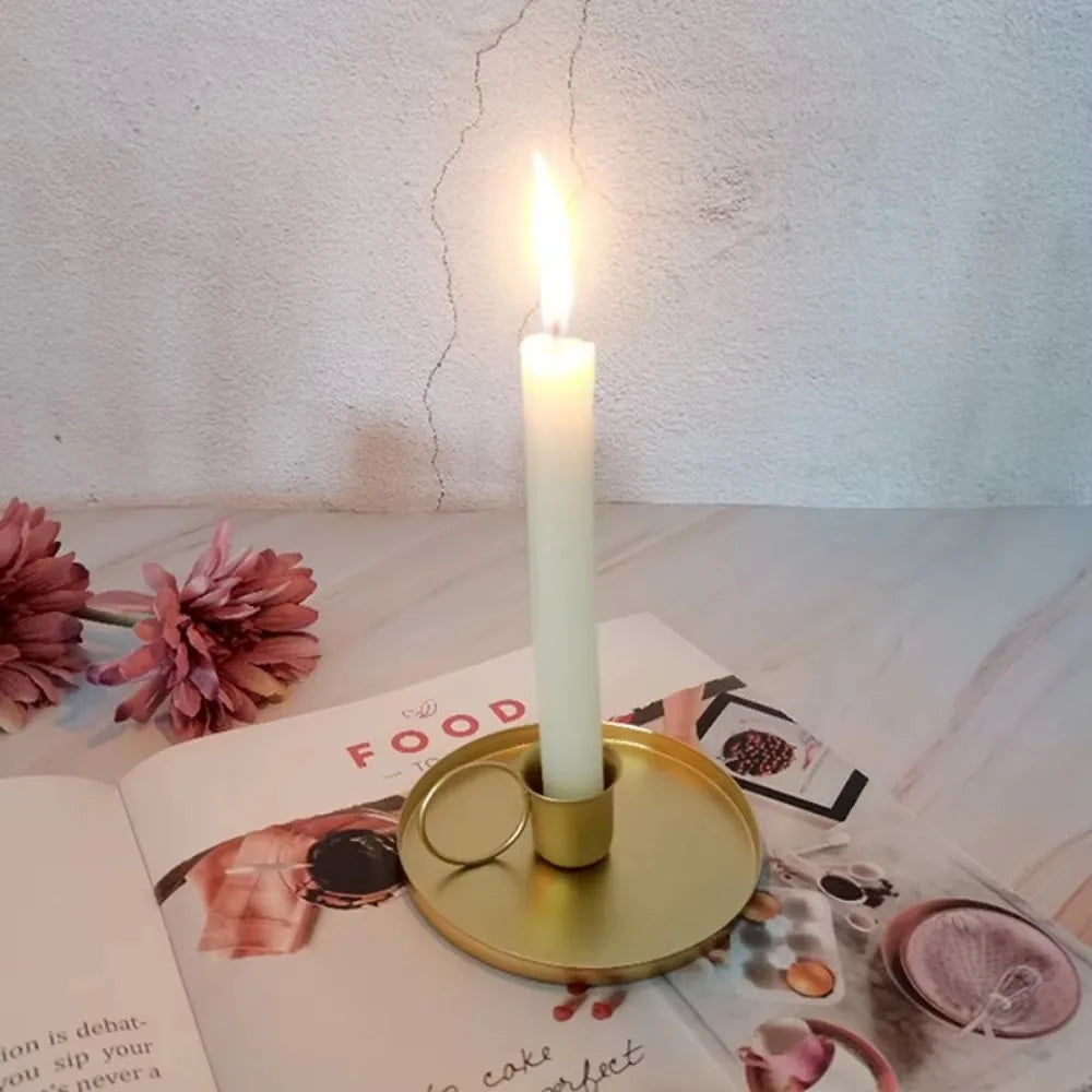 Retro Candle Holder Metal with Handle