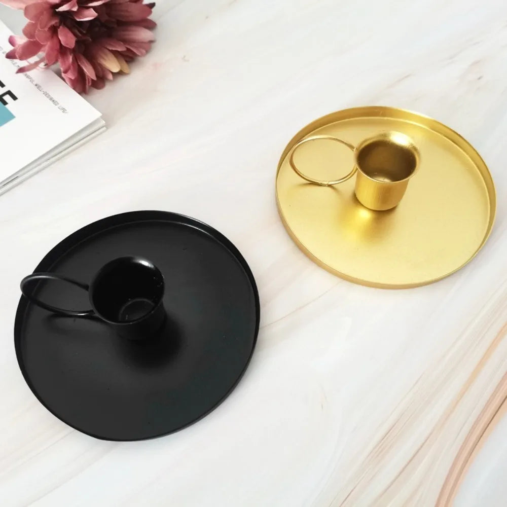Retro Candle Holder Metal with Handle