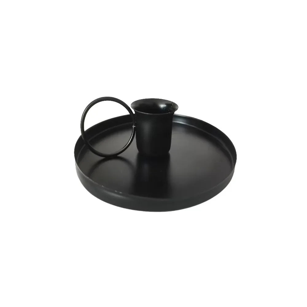Retro Candle Holder Metal with Handle