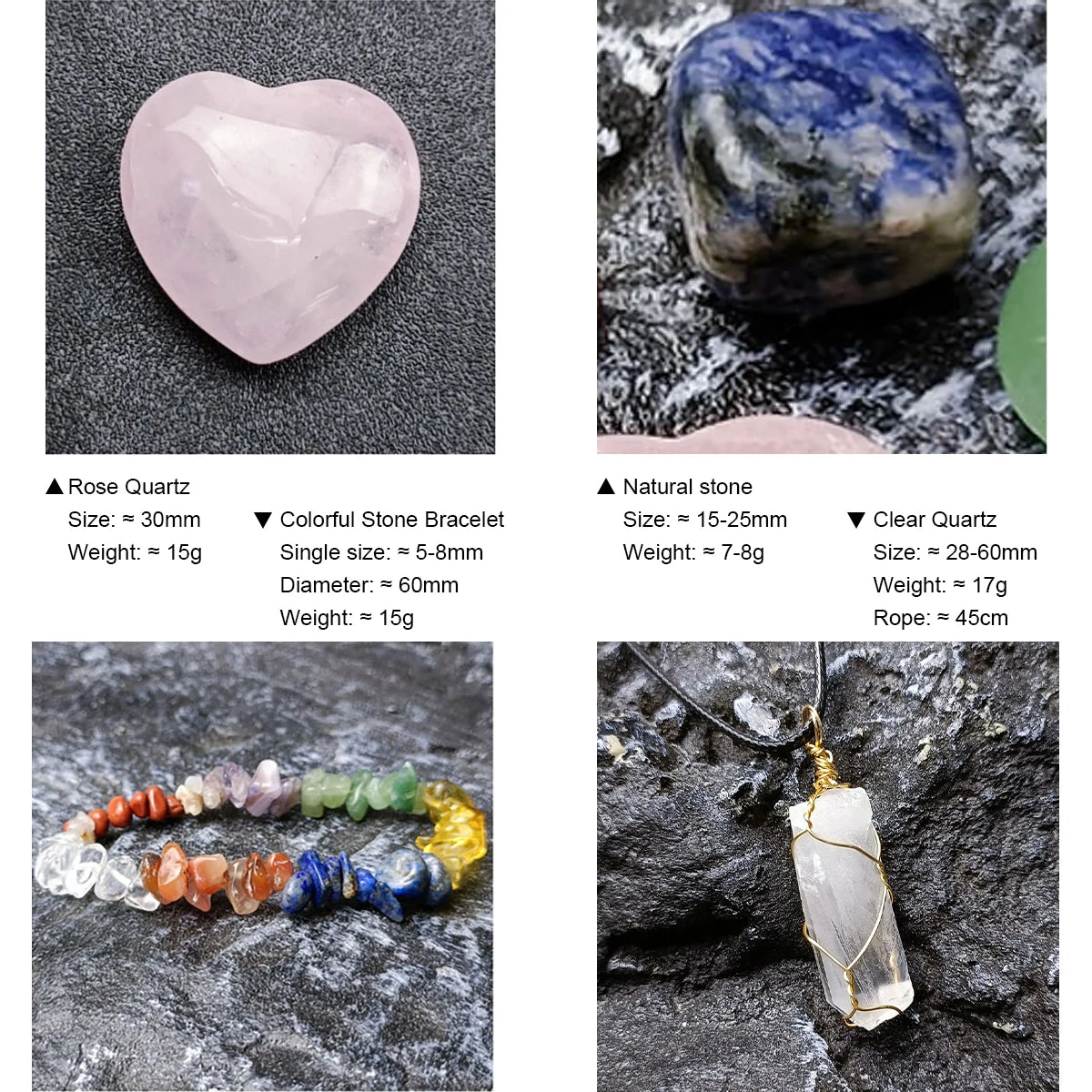 11/14pcs Natural Stone Healing Crystal Jewelry DIY Gift Box Set, Healing Crystal, Seven Chakra, and Balance The Human Body.