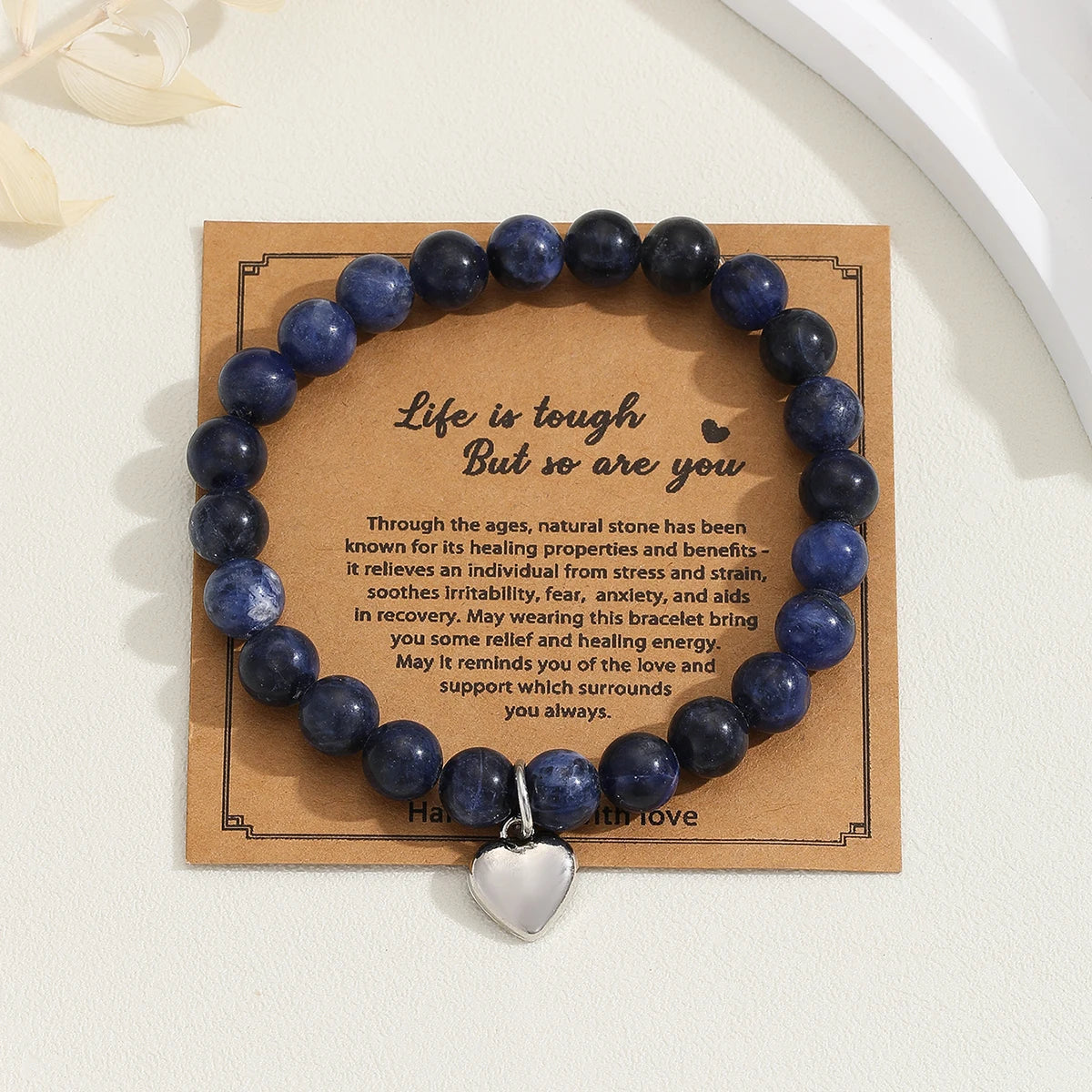 Female Pink Zebra Bead Bracelet. Gift to Daughter and Mother Nana Natural Crystal Stone Healing Spirit Bracelet