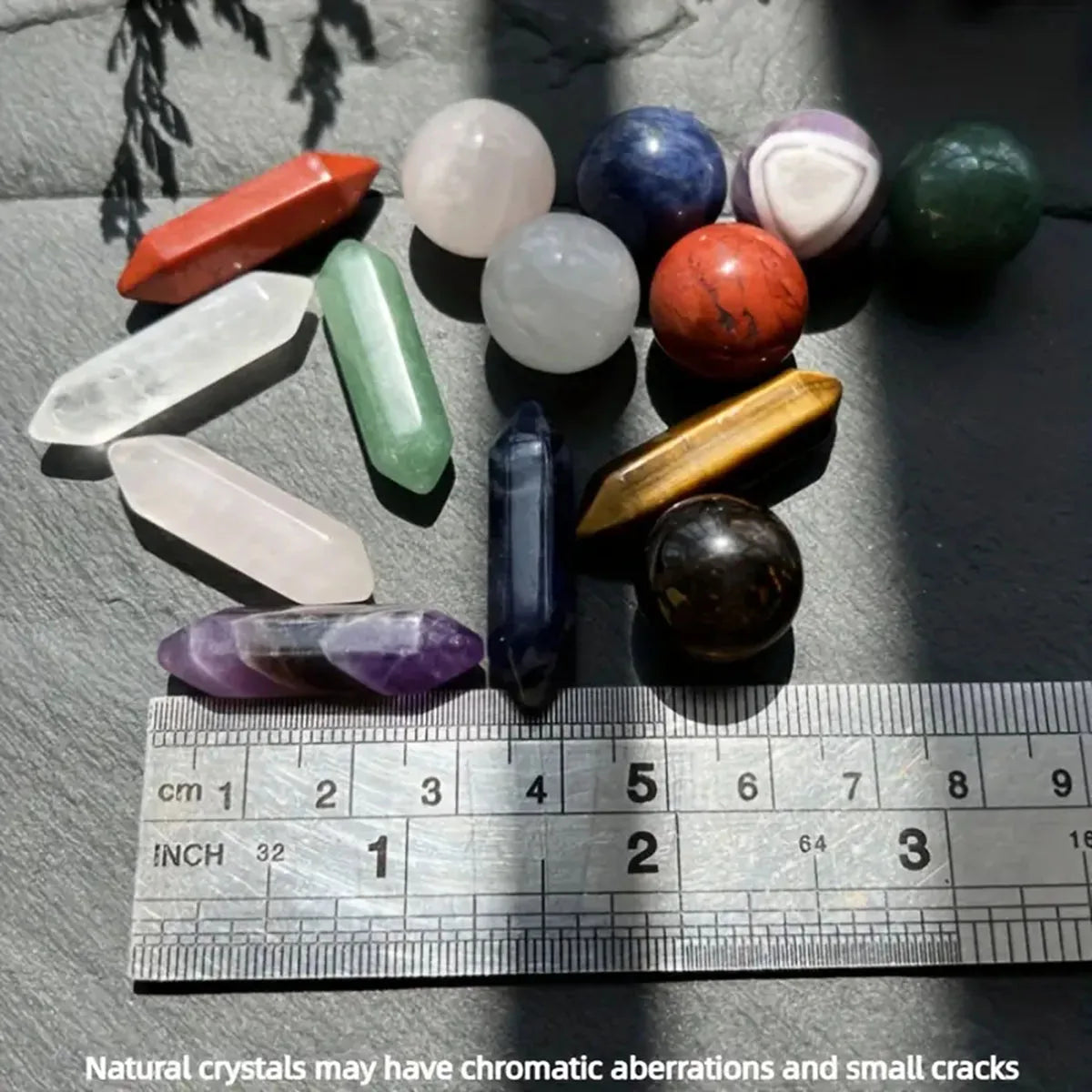 11/14pcs Natural Stone Healing Crystal Jewelry DIY Gift Box Set, Healing Crystal, Seven Chakra, and Balance The Human Body.