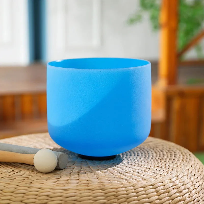 Crystal Singing Bowl Colorful Sound Healing Singing Bowls Meditation Chakra Therapy Sound Bowls Yoga Percussion Instruments