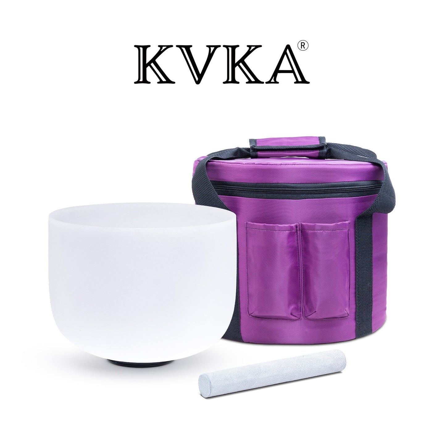 8 Inch 432hz/440hz Frosted Quartz Crystal Singing Bowl With Free Carrying Case Chakra