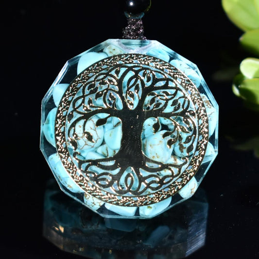 Tree Of Life Orgonite Necklace Energy Crystal Healing Reiki Chakra Yoga Meditation Orgone Pendant