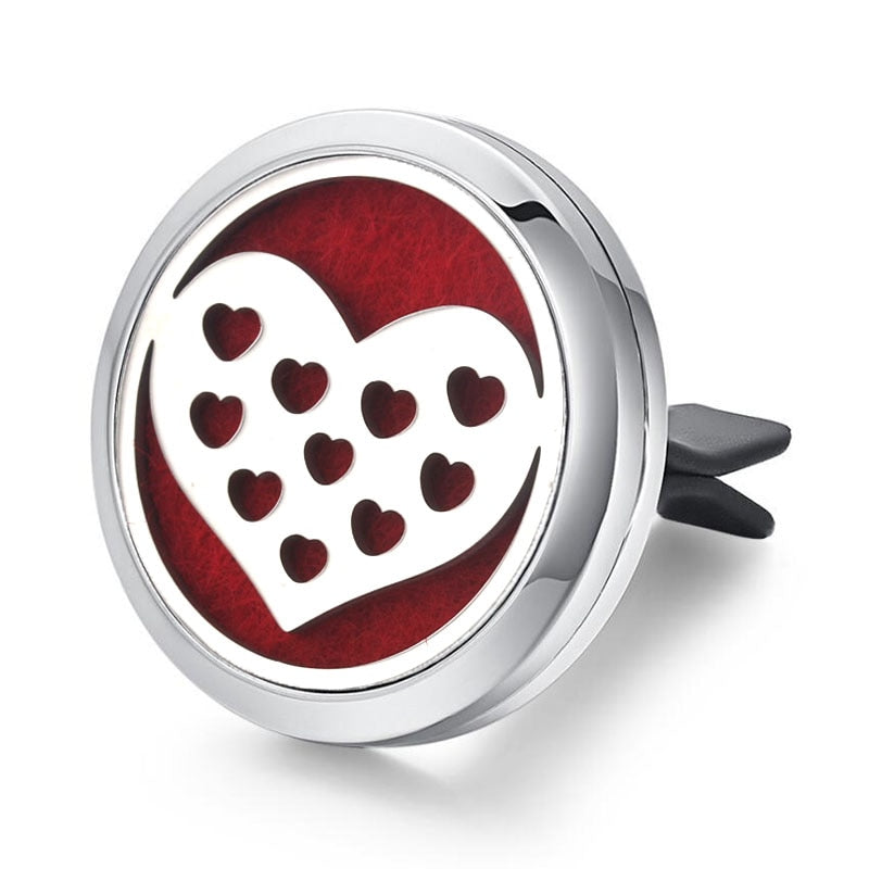 Tree of Life Stainless Steel Car Air Freshener Perfume Essential Oil Diffuser Locket