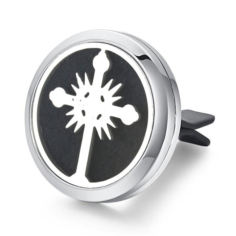 Tree of Life Stainless Steel Car Air Freshener Perfume Essential Oil Diffuser Locket