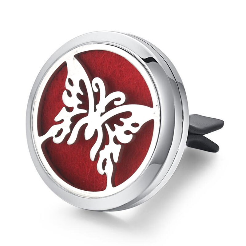 Tree of Life Stainless Steel Car Air Freshener Perfume Essential Oil Diffuser Locket