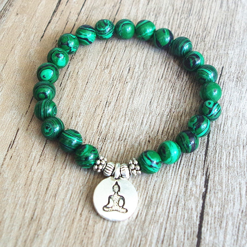 Handmade Malachite Beaded Bracelet