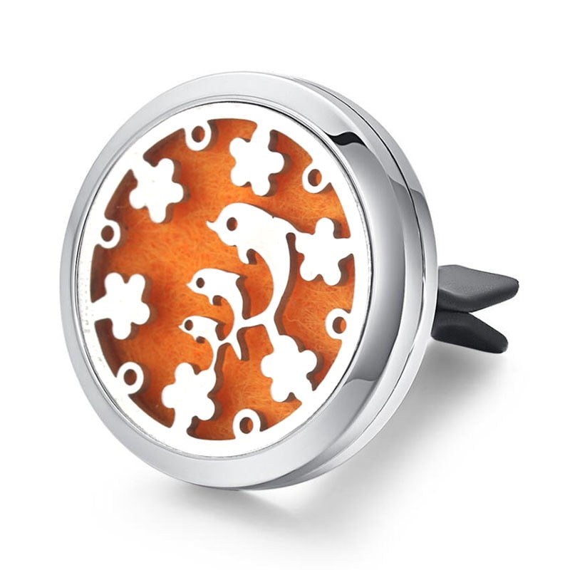 Tree of Life Stainless Steel Car Air Freshener Perfume Essential Oil Diffuser Locket