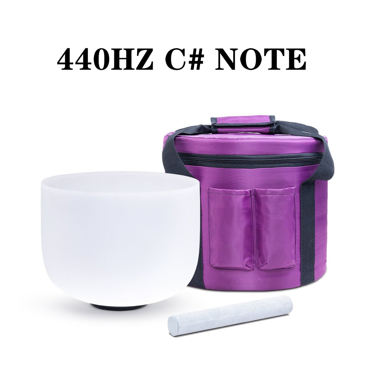 8 Inch 432hz/440hz Frosted Quartz Crystal Singing Bowl With Free Carrying Case Chakra