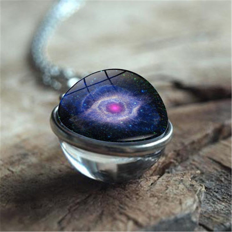 Galaxy Nebula Planet Necklace with the Universe Solar System, Moon, Earth, Sun,  Unisex