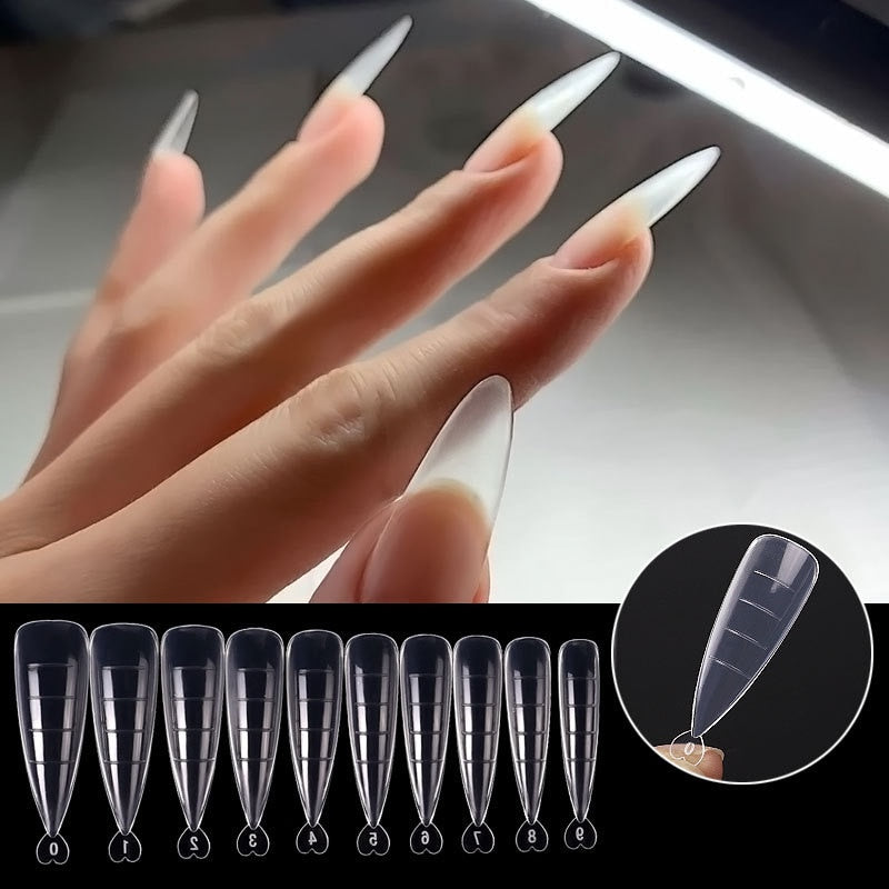 100 Pcs Poly Nail Gel Quick Building Mold Tips Nail