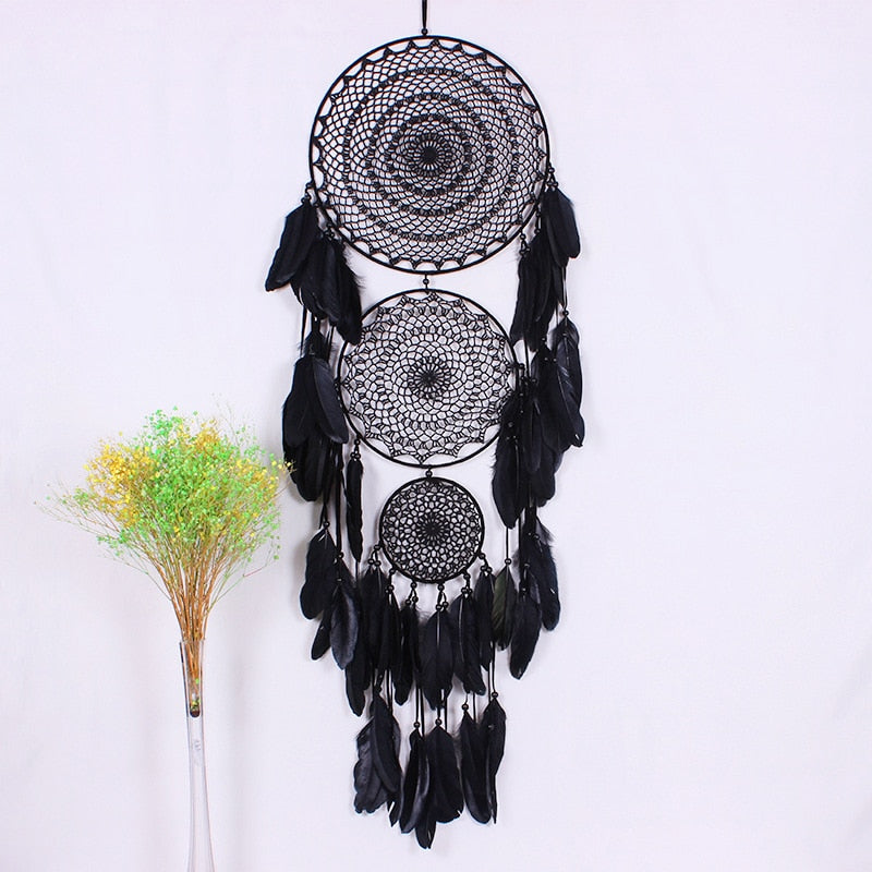 Large Boho Decor Dream Catcher Nordic White Black Macrame