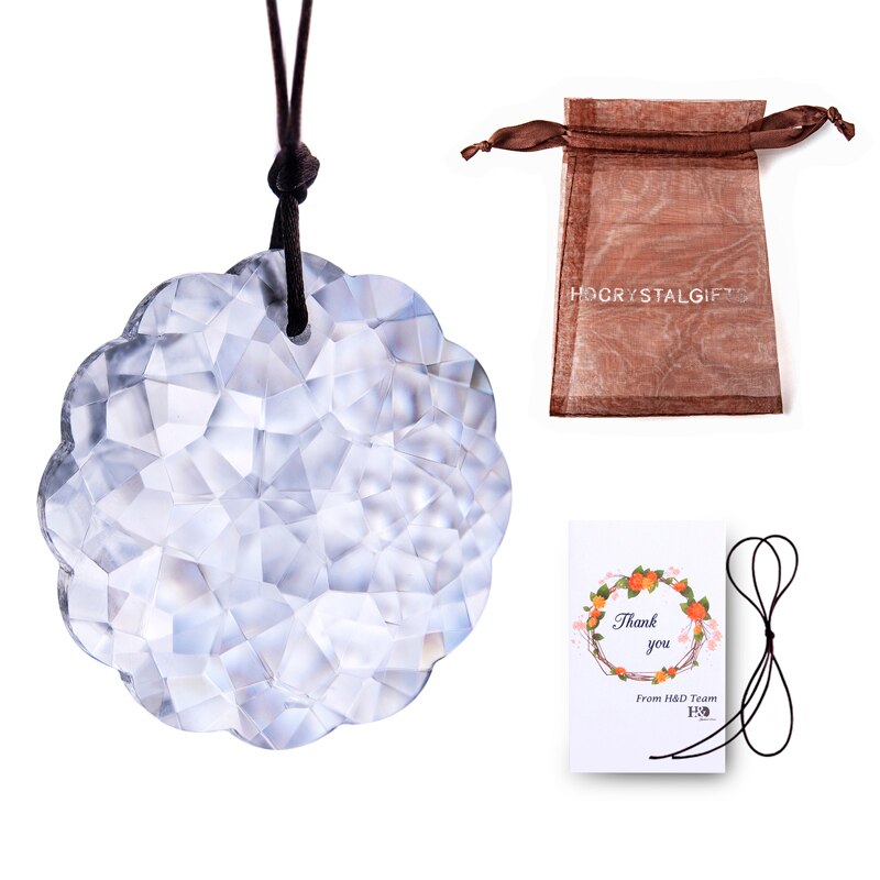 H&D 5 Colors Window Hanging Crystal Mandala Prism Suncatcher Rainbow Maker Chandelier Parts DIY Home Wedding Decorations Gift