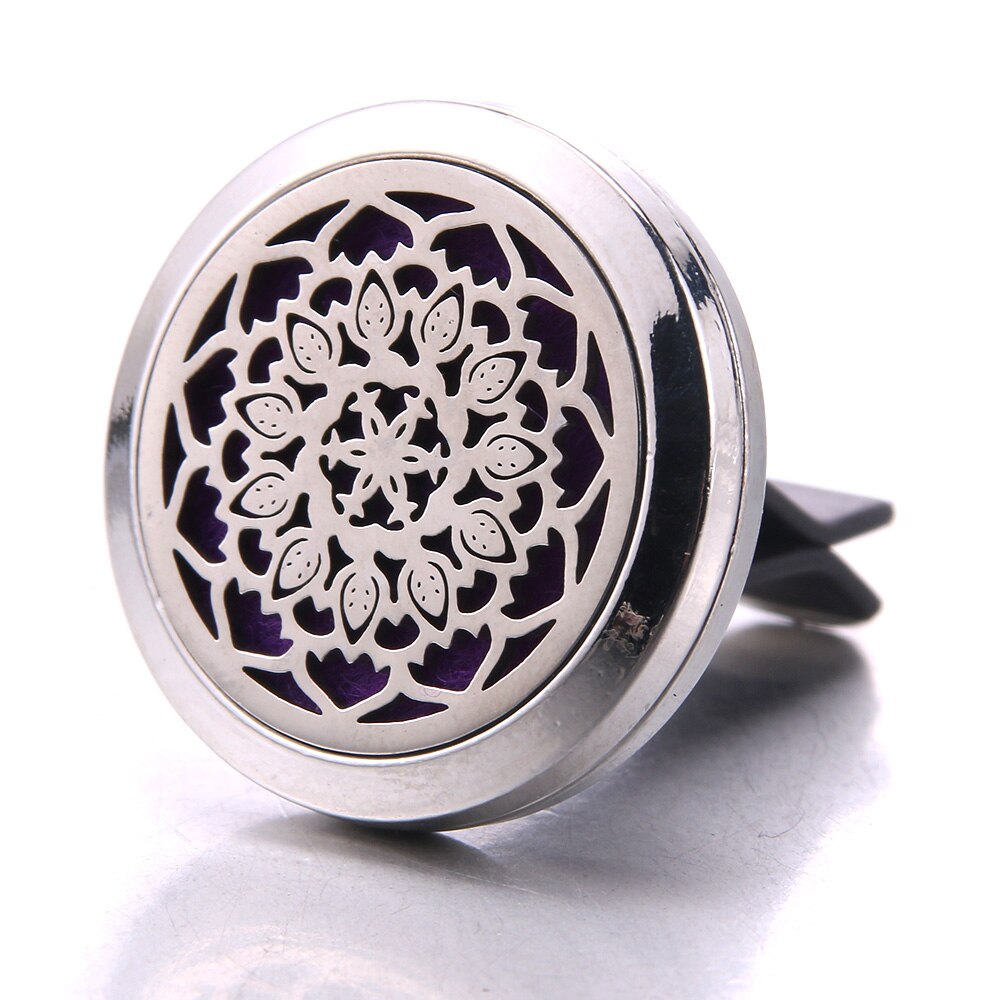 Tree of Life Stainless Steel Car Air Freshener Perfume Essential Oil Diffuser Locket