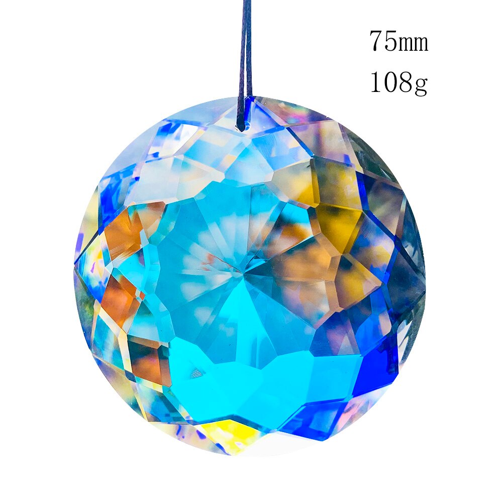 Brillant Faceted Rainbow Crystal Prism Suncatcher Chandeliers Hanging Crystal Decorations Pendant Sun Catcher Home Wedding Decor