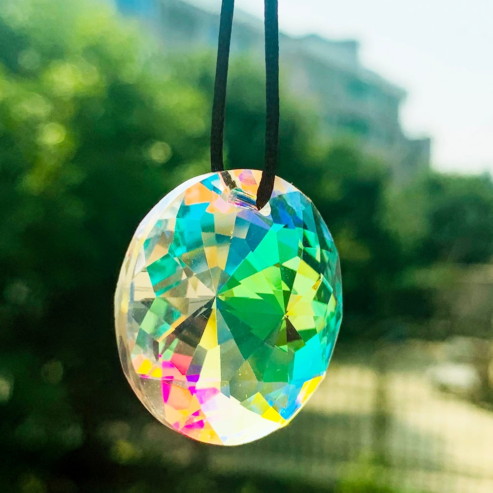 Premium Rainbow Crystal Hanging Faceted Prism Sun Catcher Chandelier Lighting Home Décor Decorations