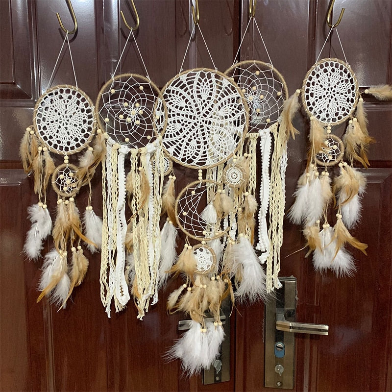 5 pcs/set Dream catchers Feathers Handmade Dream Catchers