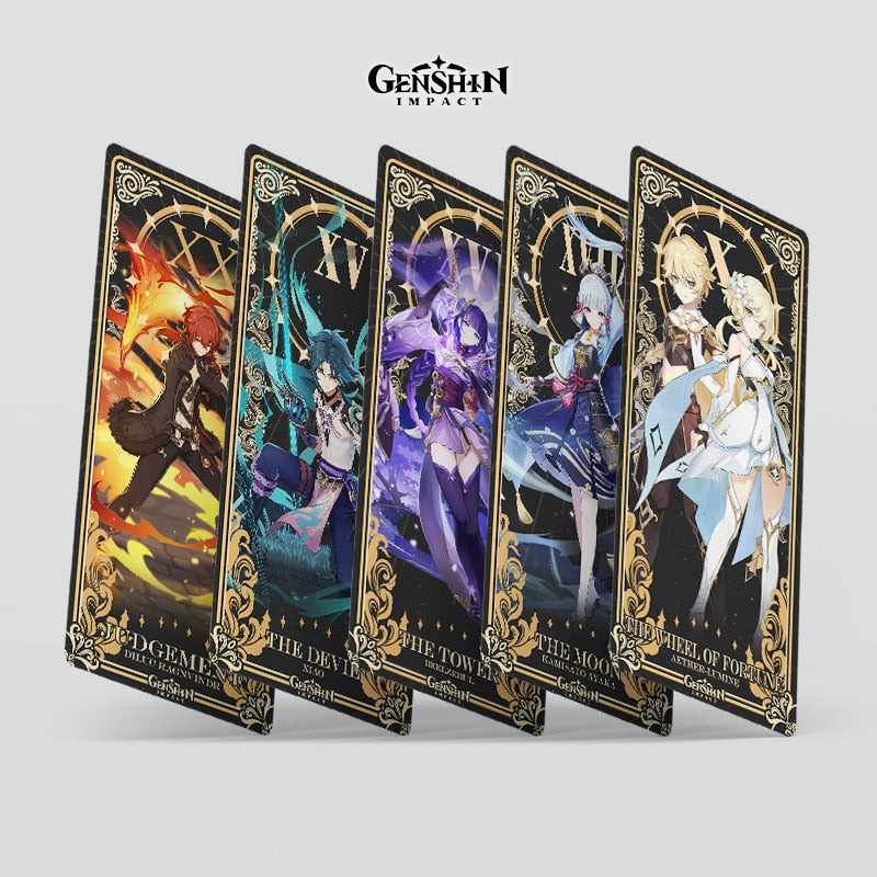 22 Card Tarot Deck Yae Miko Raiden Shogun Kaedehara Kazuha Playing Card Cosplay  Anime
