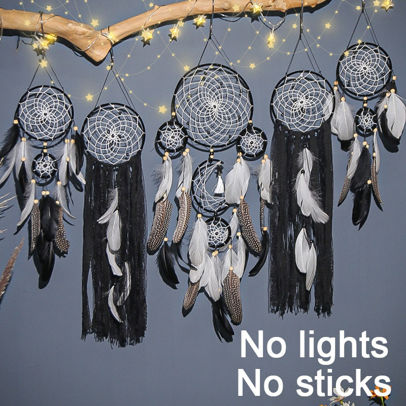 5 pcs/set Dream catchers Feathers Handmade Dream Catchers