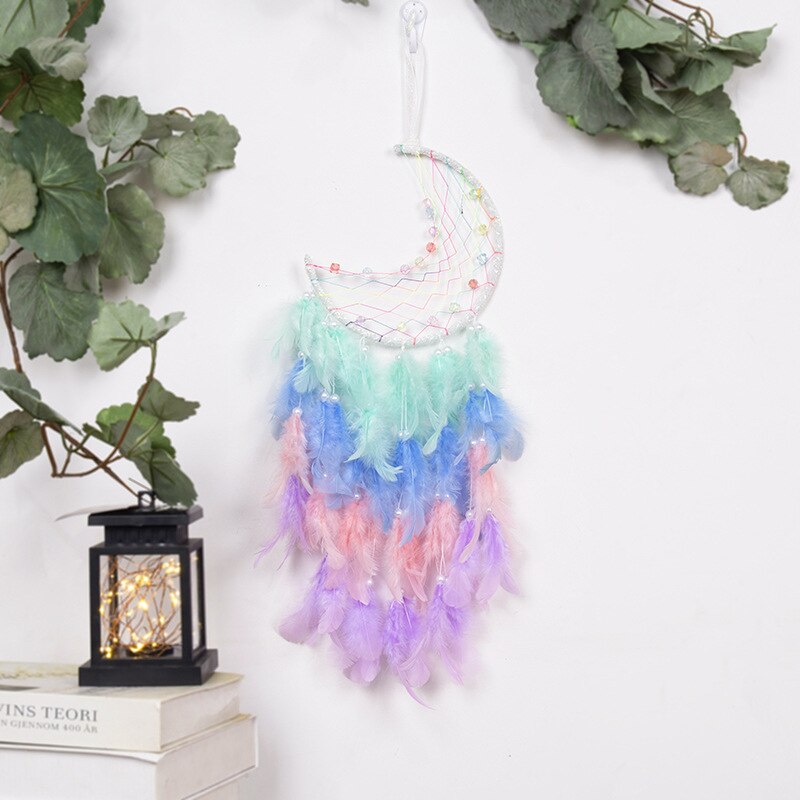 Half Moon Dream catchers With Lights Handmade
