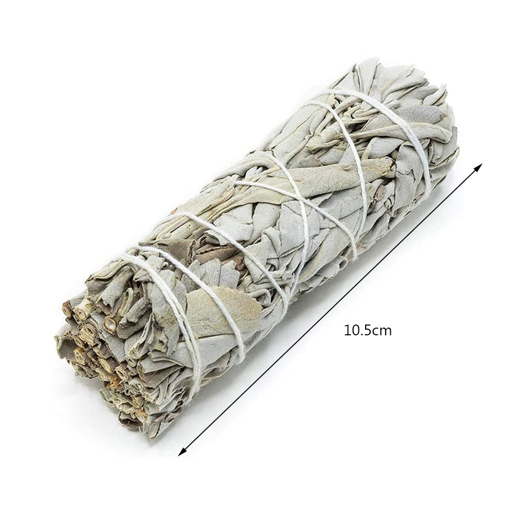 10cm White Sage Bundle California Smudge Stick Wand for Spiritual Burning, Palo Santo Sticks Aromatherapy Energy Cleansing Bundles