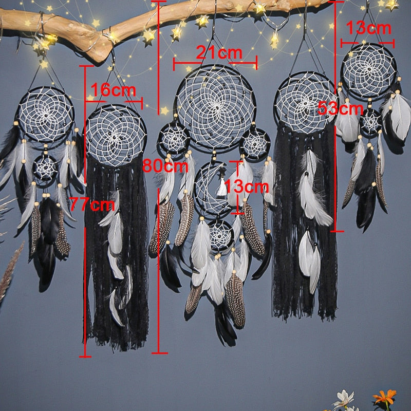5 pcs/set Dream catchers Feathers Handmade Dream Catchers